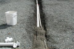Centre of court inflow and drain